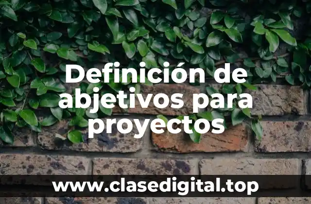 Definición de abjetivos para proyectos