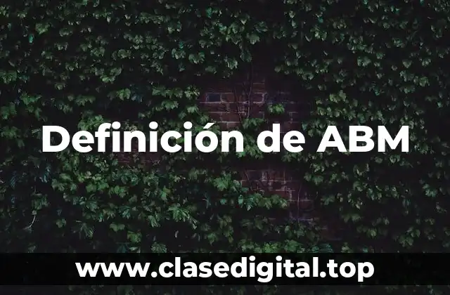 Definición de ABM