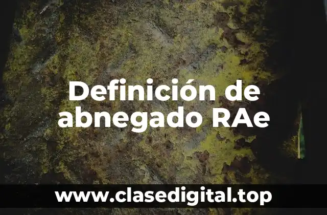 Definición de abnegado RAe