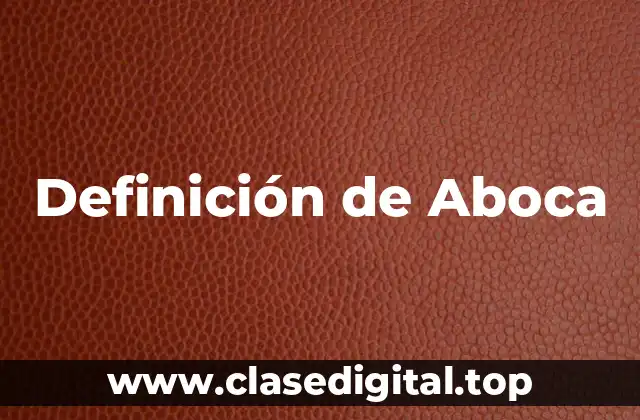 📗 Definición técnica de Aboca