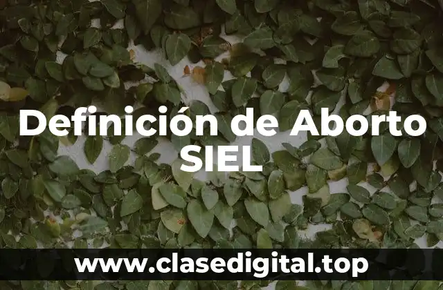 Definición de Aborto SIEL