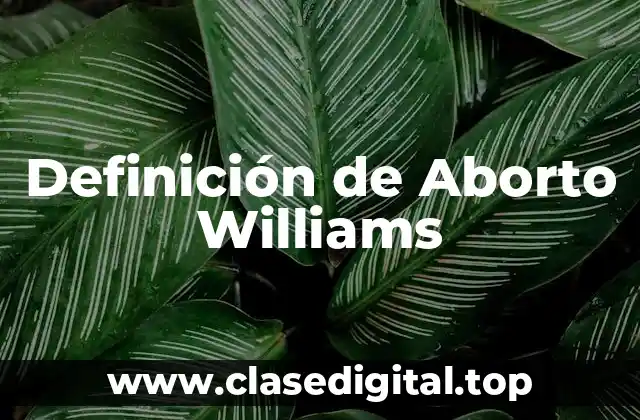 Definición de Aborto Williams