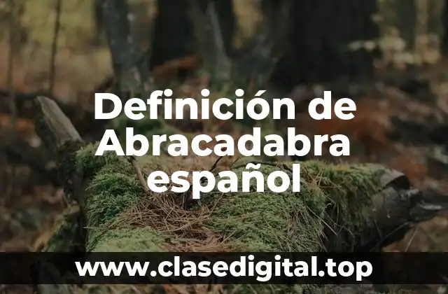 Definición de Abracadabra español