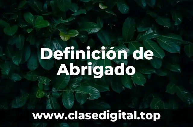 Definición de Abrigado