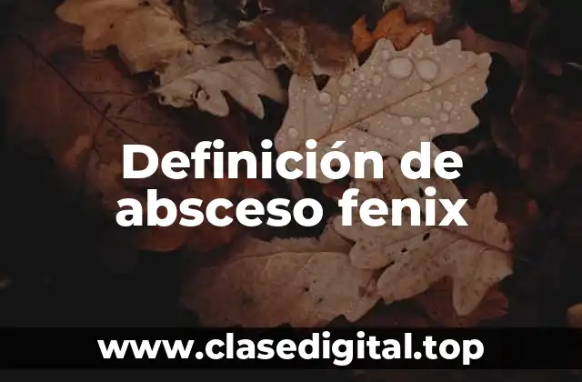 Definición de absceso fenix