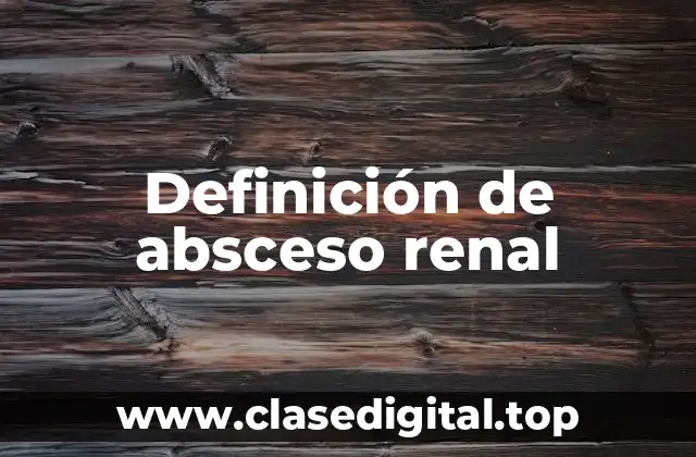 Definición de absceso renal