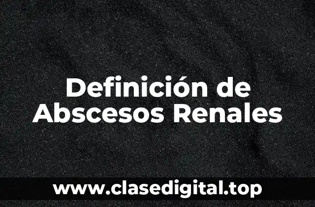 Definición de Abscesos Renales