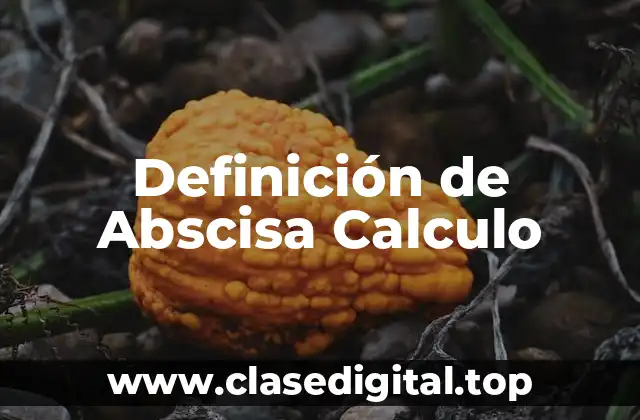 Definición de Abscisa Calculo