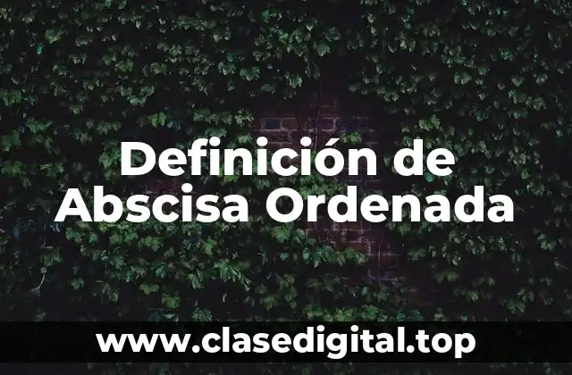 Definición de Abscisa Ordenada