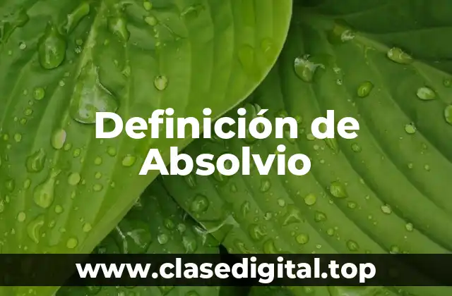 Definición de Absolvio