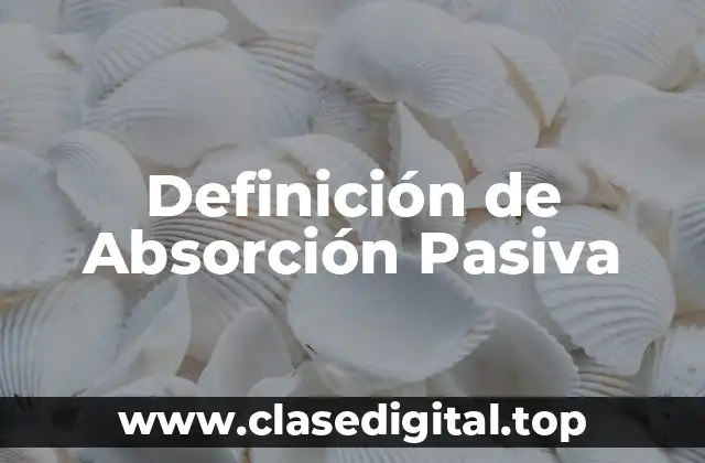 Definición de Absorción Pasiva