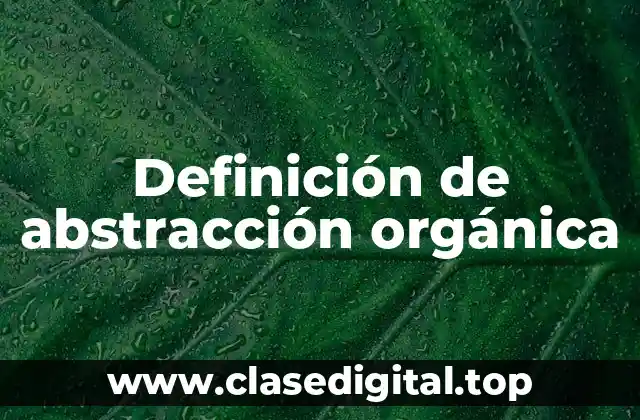 Definición de abstracción orgánica