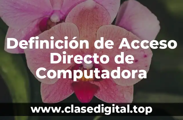 Definición de Acceso Directo de Computadora