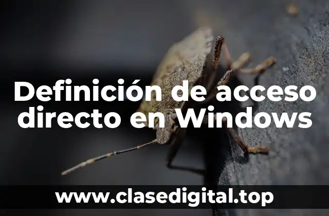 Definición de acceso directo en Windows