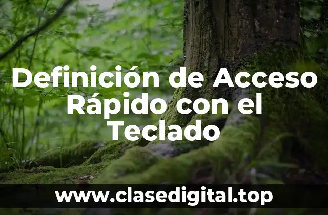 Definición de Acceso Rápido con el Teclado