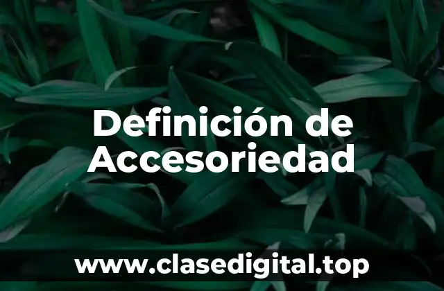 Definición de Accesoriedad