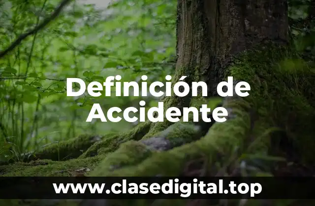 📗 Definición técnica de accidente