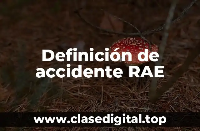 Definición de accidente RAE