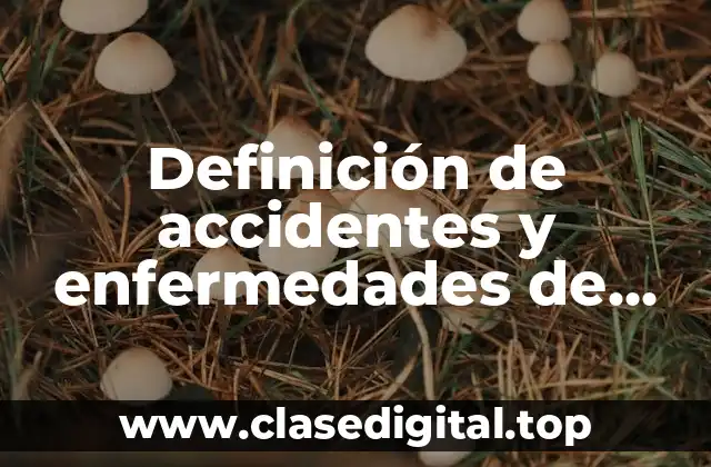 Definición de accidentes y enfermedades de trabajo en México