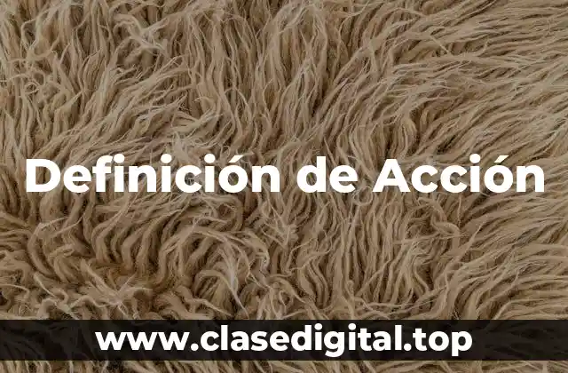 📗 Definición técnica de Acción