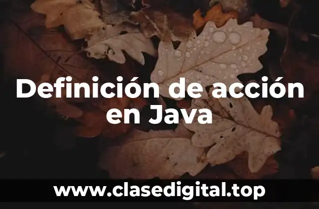 Definición de acción en Java