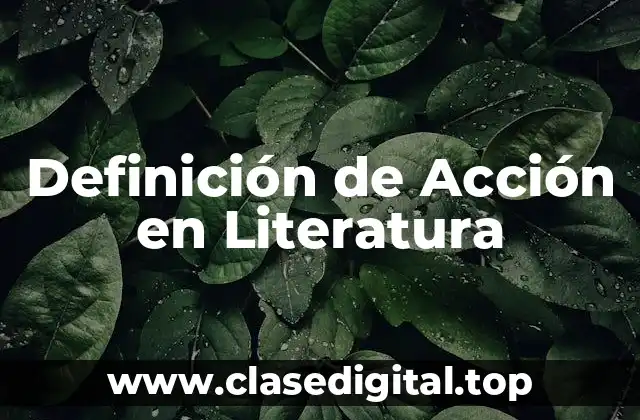 Definición de Acción en Literatura