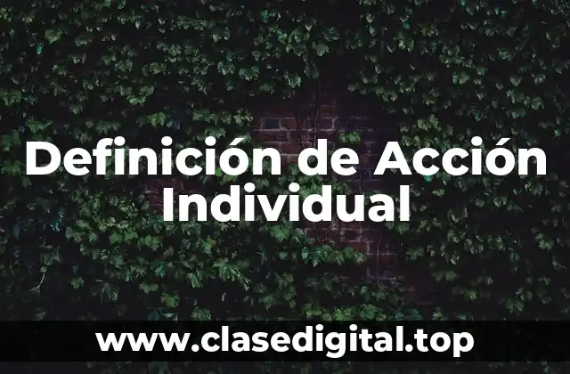 Ejemplos de Acción Individual