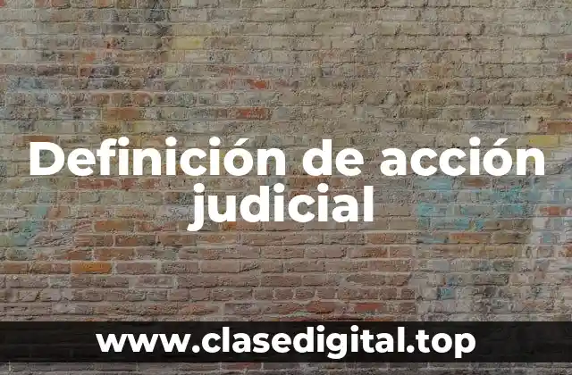 📗 Definición técnica de acción judicial