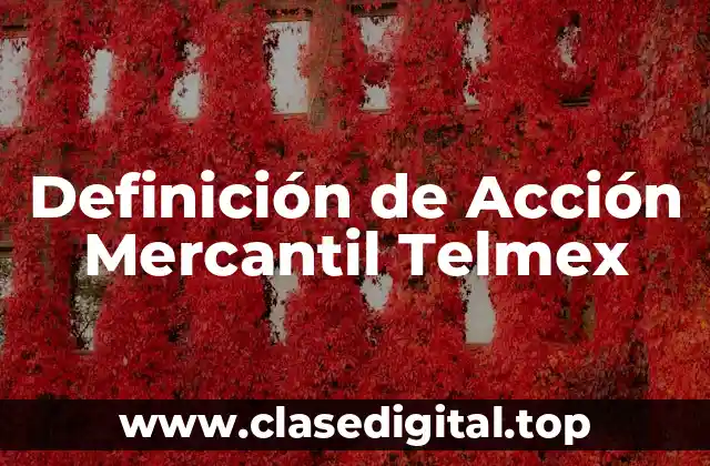 Definición de Acción Mercantil Telmex