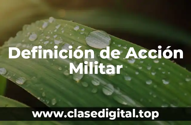 Definición de Acción Militar