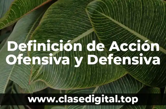 Definición de Acción Ofensiva y Defensiva