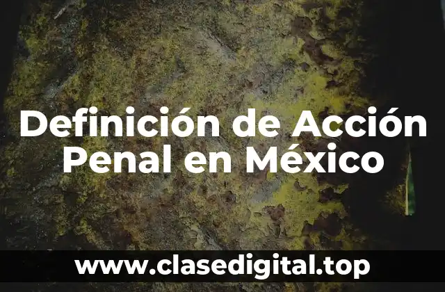 Definición de Acción Penal en México