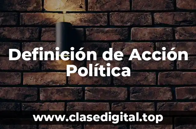 Definición de Acción Política