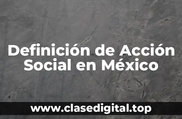 Definición de Acción Social en México