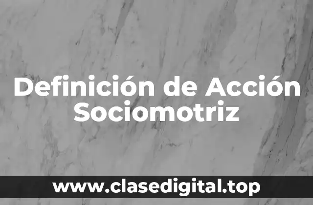 Definición de Acción Sociomotriz