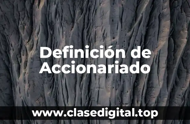 Definición de Accionariado