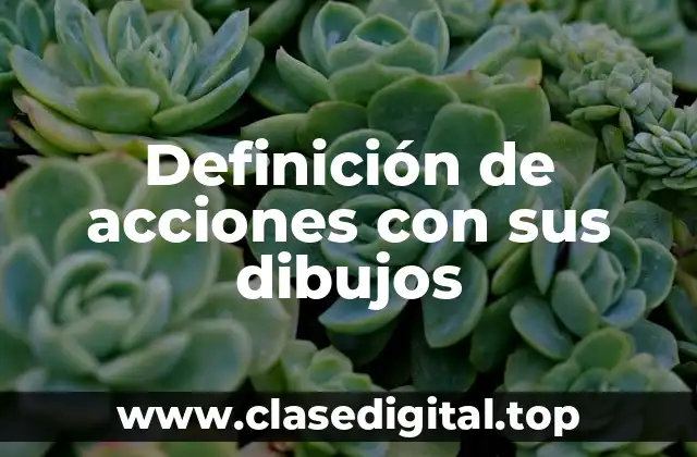 Definición de acciones con sus dibujos