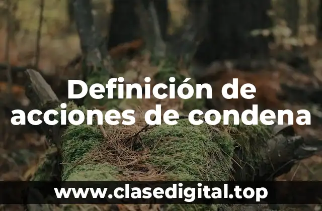 Definición de acciones de condena