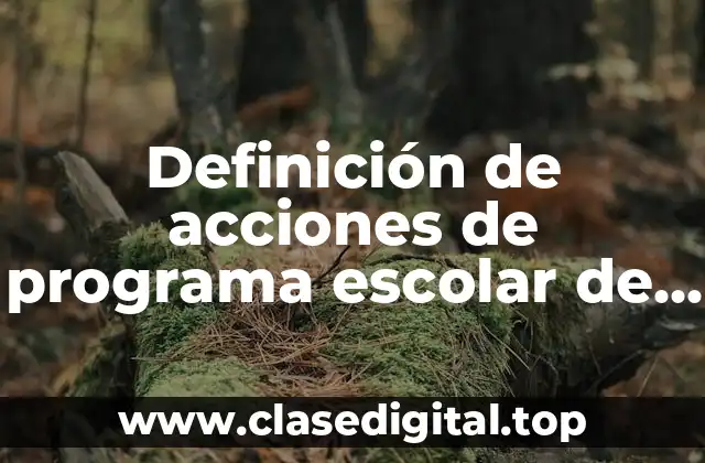 Definición de acciones de programa escolar de mejora continua