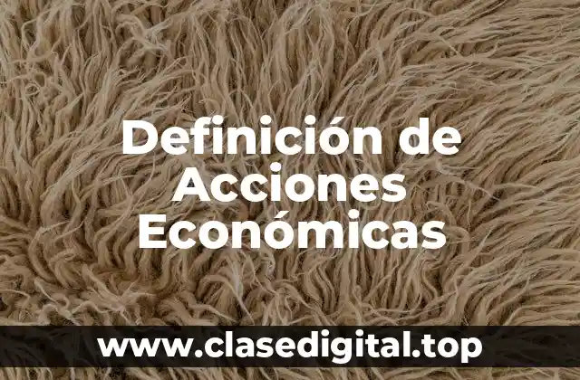 Definición de Acciones Económicas