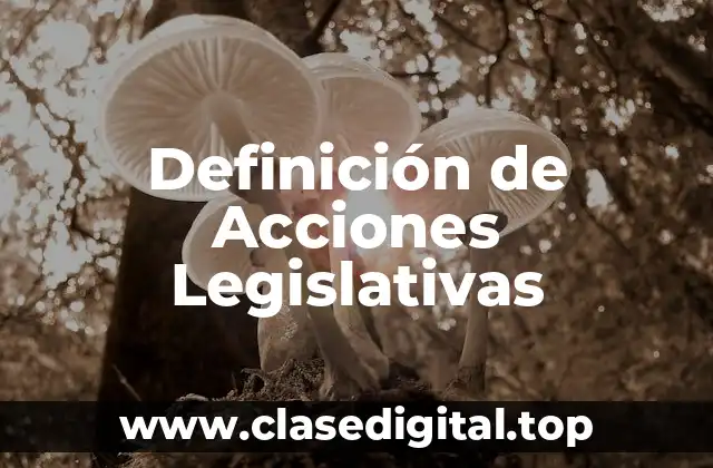 Definición de Acciones Legislativas