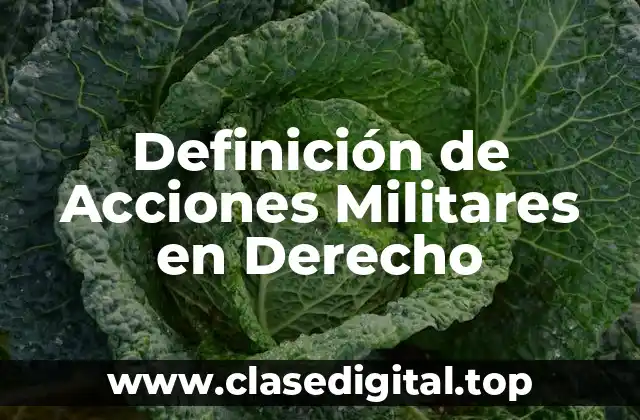 Definición de Acciones Militares en Derecho