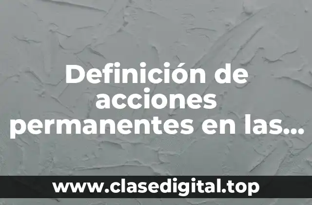 Definición de acciones permanentes en las estructuras