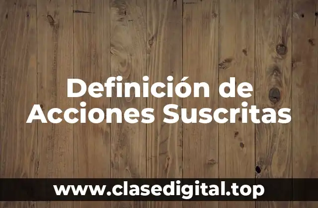 ✅ Definición Técnica de Acciones Suscritas