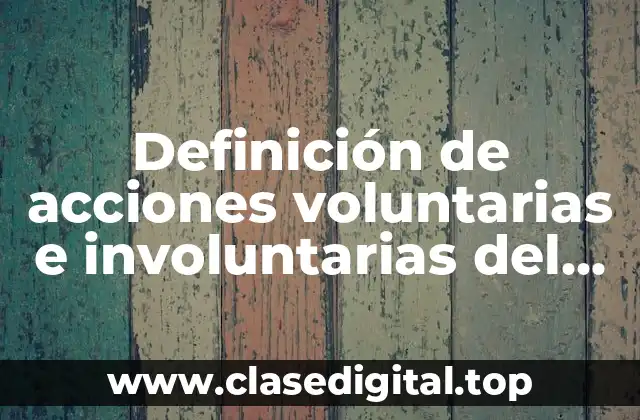 Ejemplos de acciones voluntarias del sistema nervioso