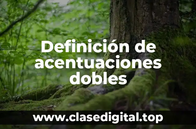 Definición de acentuaciones dobles