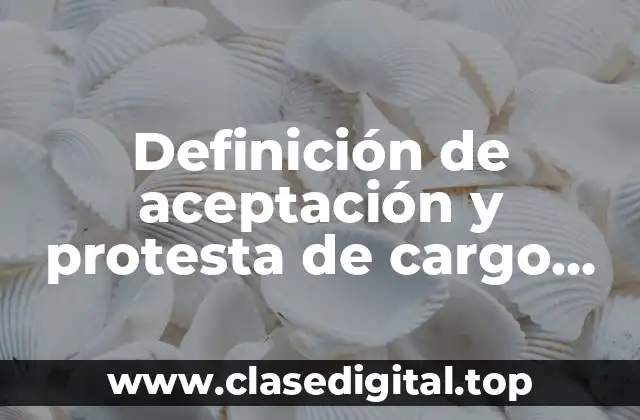 Definición de aceptación y protesta de cargo del perito