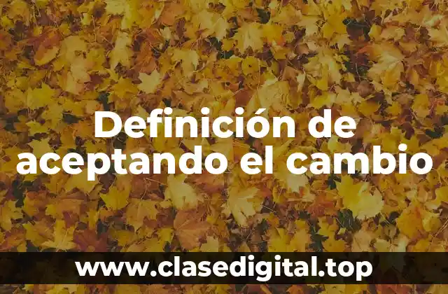 Definición técnica de aceptar el cambio