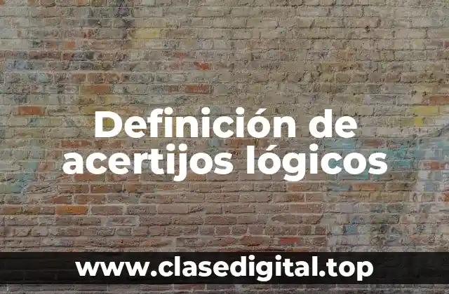 Ejemplos de acertijos lógicos