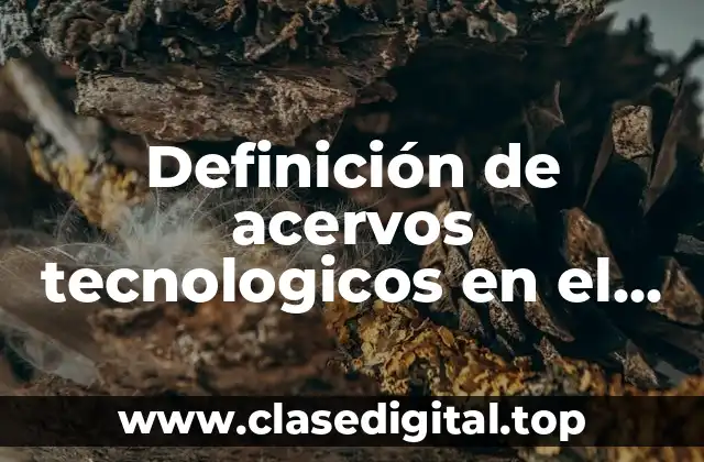 Definición de acervos tecnologicos en el aula
